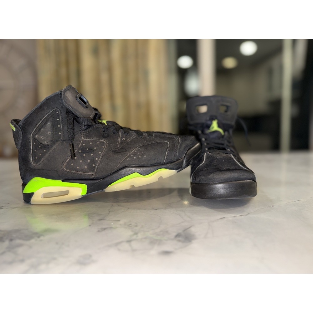 Size 7Y- Nike Air Jordan 6 Retro (GS)  Electric Green/Black